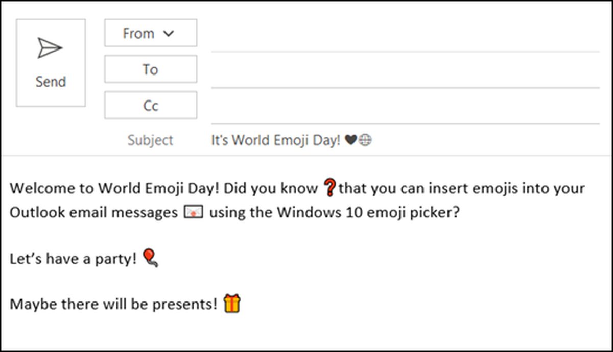 How to add emojis in Outlook 2