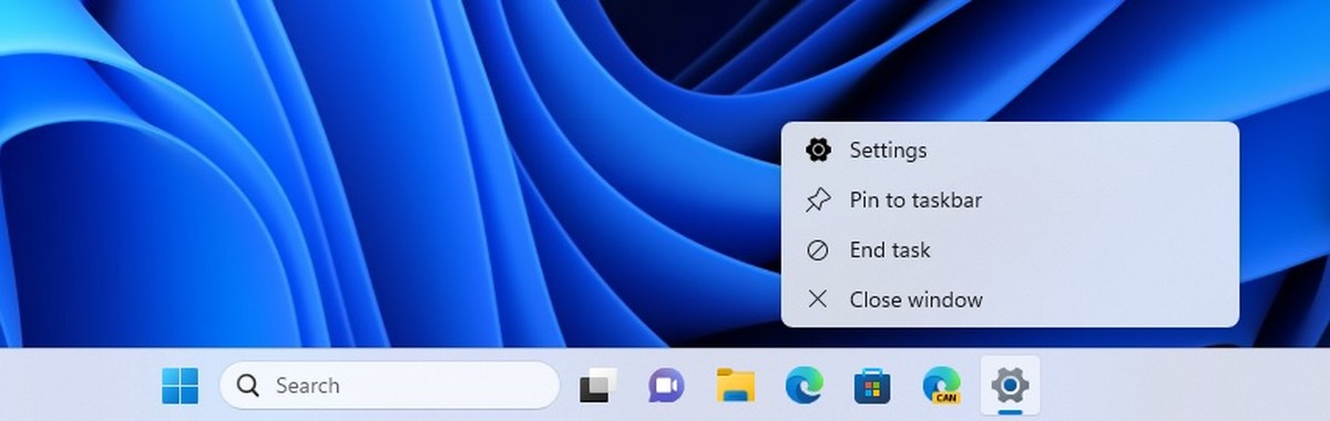 Windows 11 end taskbar