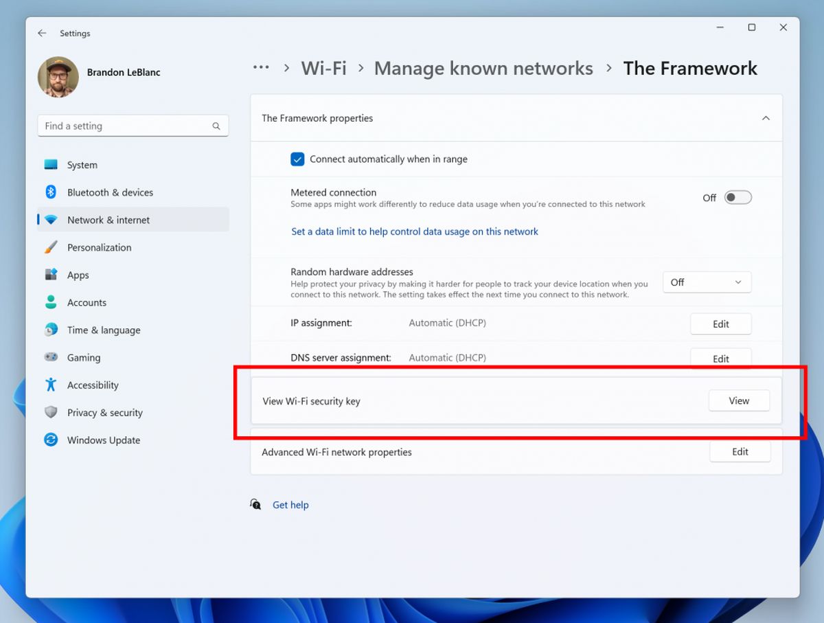 Windows 11 saved wi-fi passwords