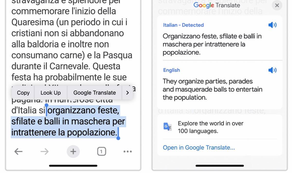 Improved Google Translate in Chrome for iOS