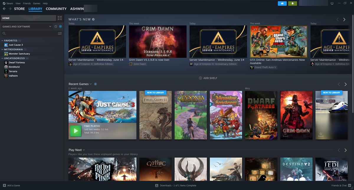 New Steam client brings improvements to the downloads page and