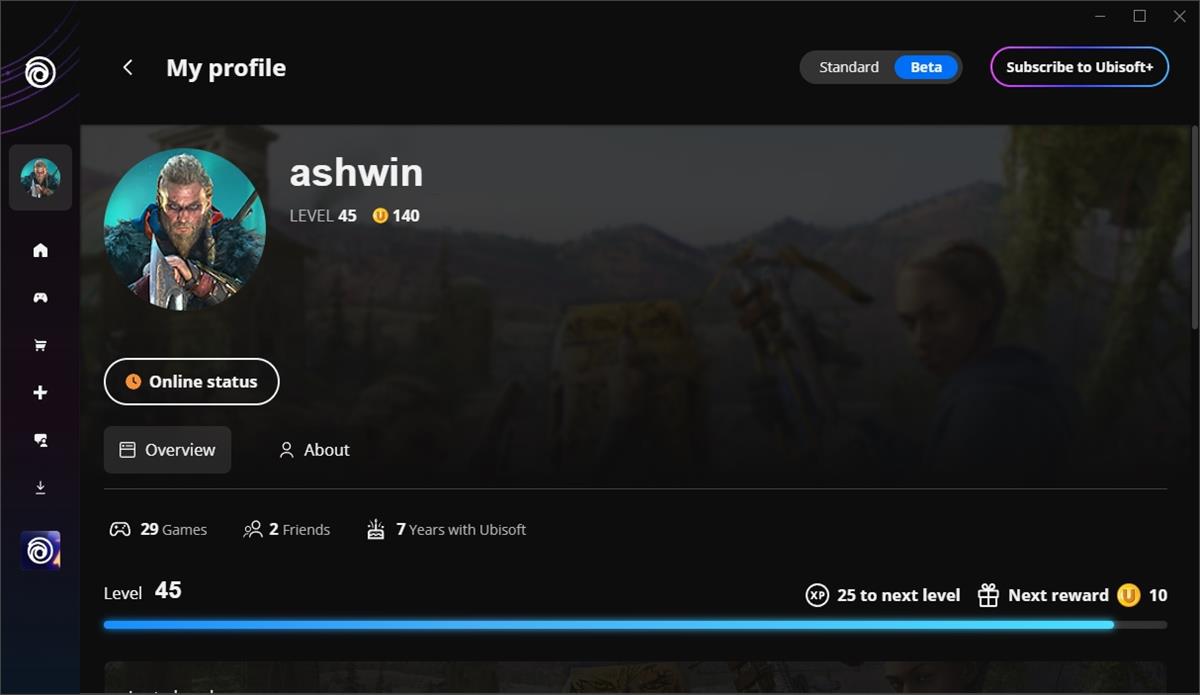 Ubisoft Connect beta player profile customizations