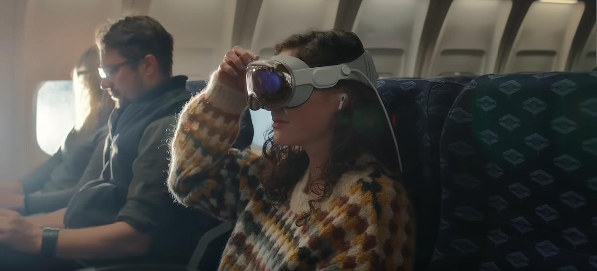Using Apple Vision Pro on an airplane