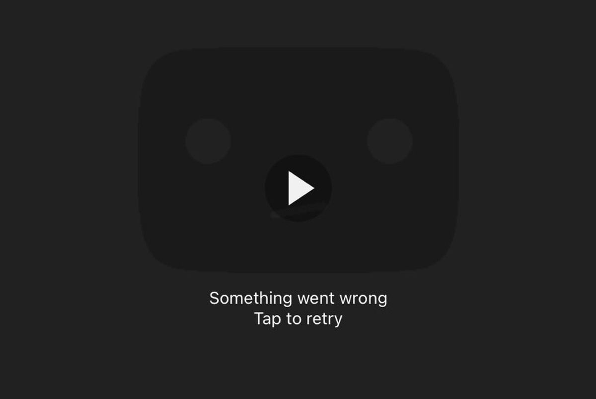 YouTube app something went wrong
