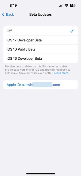 apple ios 17 developer beta