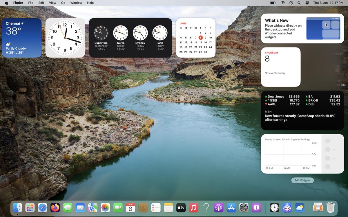 macOS 14 Sonoma Widgets