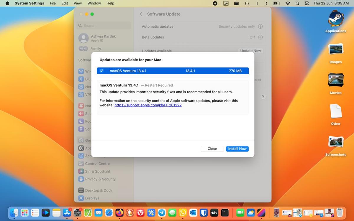 macOS Ventura 13.4.1 update released