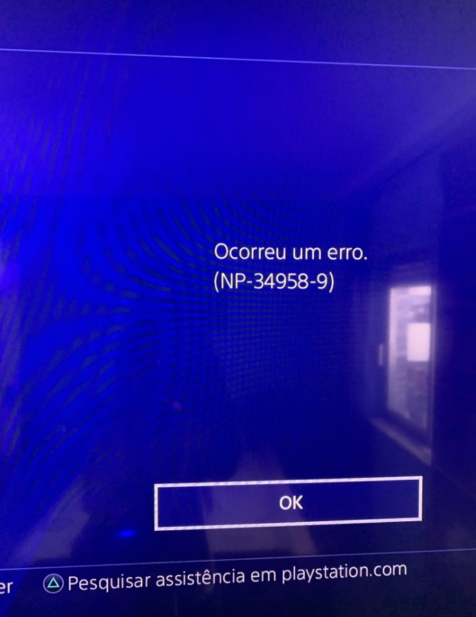 PS4 error NP-34958-9
