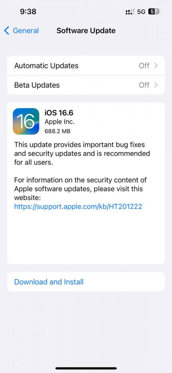 Apple releases ios 16.6 update