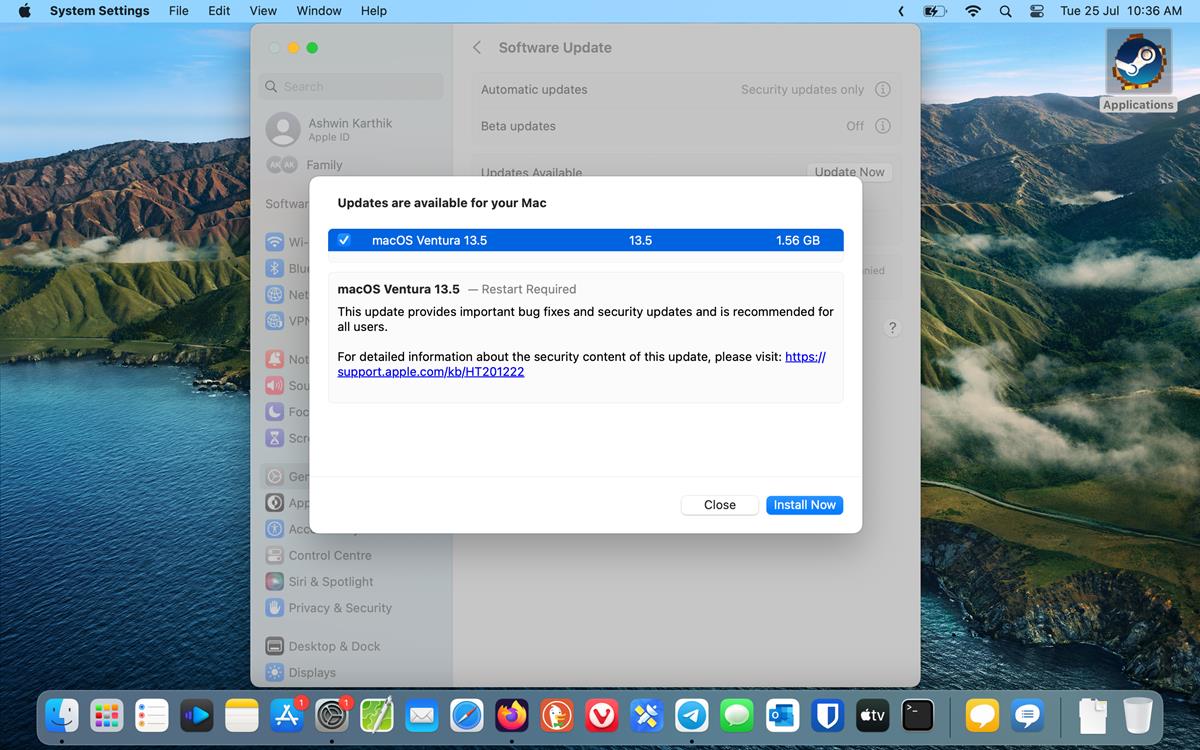 Apple releases macOS 13.5 Ventura with important security fixes