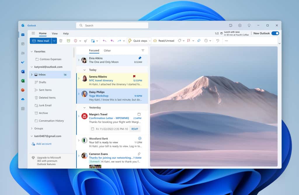 Outlook for Windows is now an inbox app