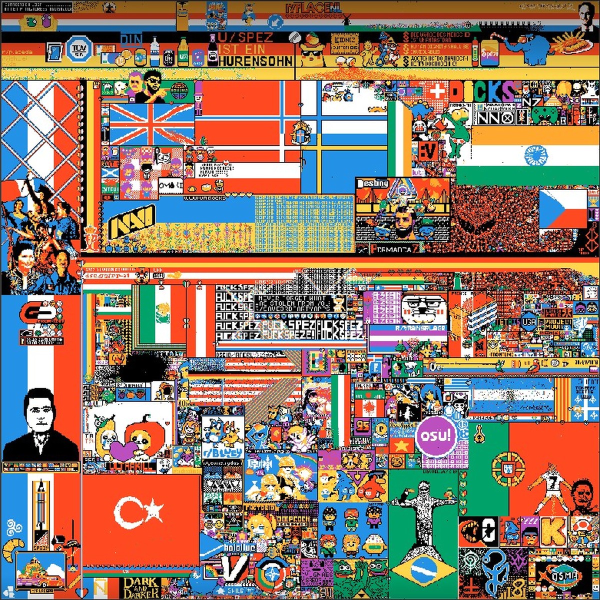 r/place 2023 Who is winning the Reddit pixel wars?