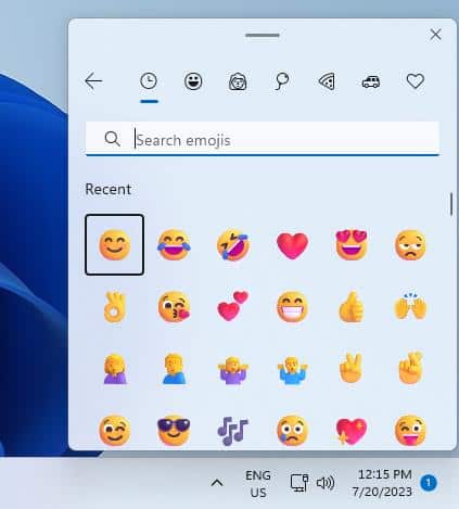 Windows 11 3D emojis