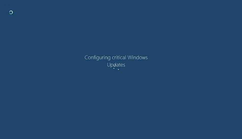 fake windows update screen