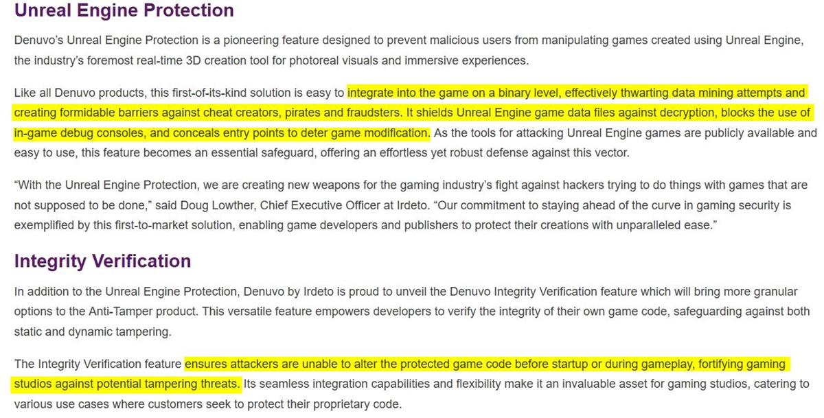 Denuvo wants to end game modding