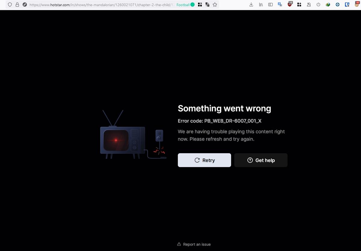 How to fix Disney+ Hotstar Error code PB_WEB_DR-6007-001_X