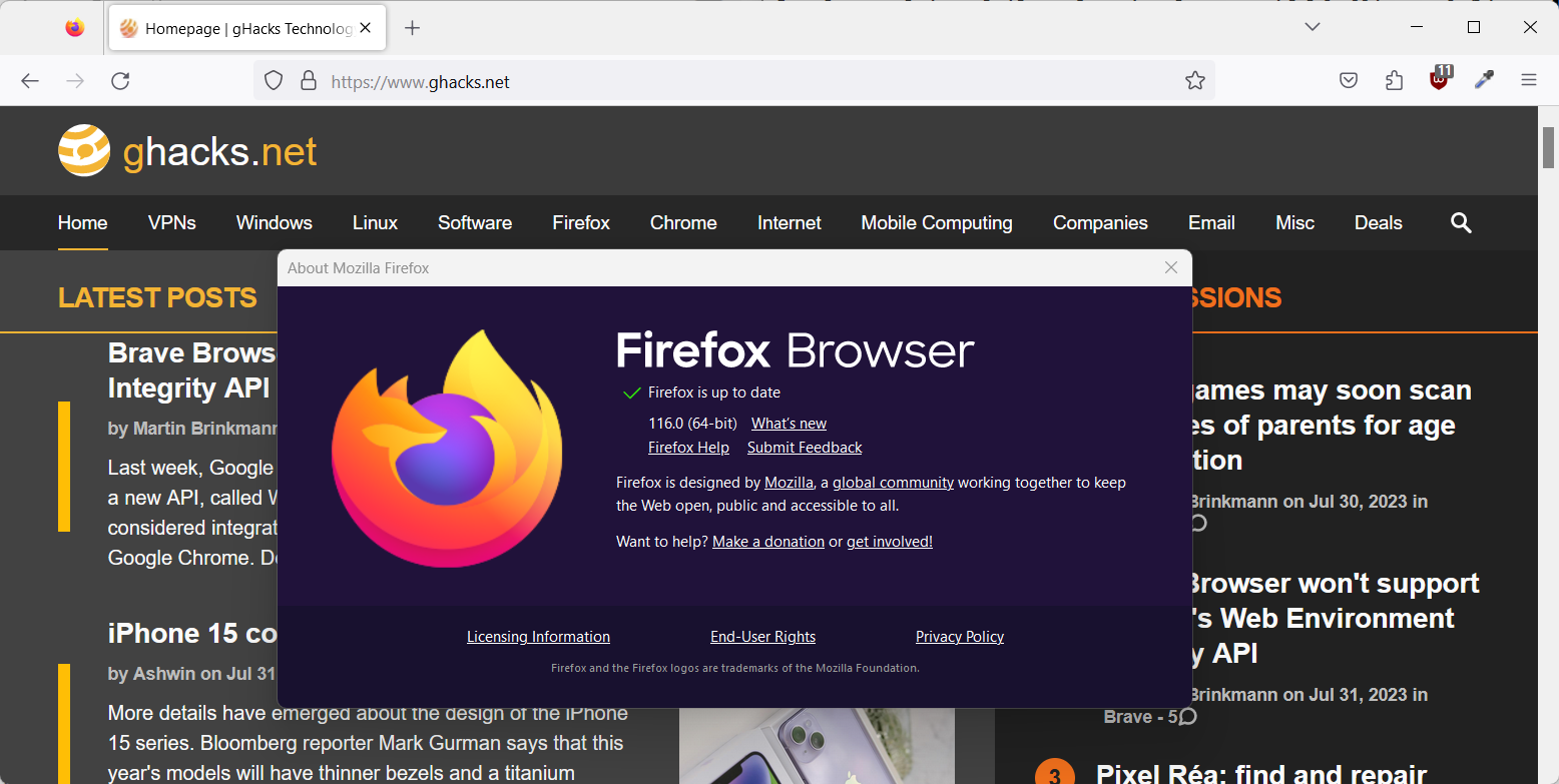 firefox 116