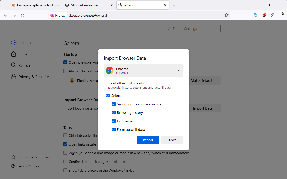 firefox import chrome extensions