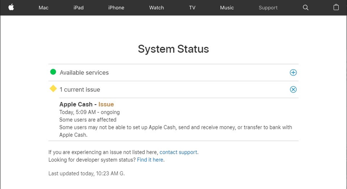 Apple Cash not working