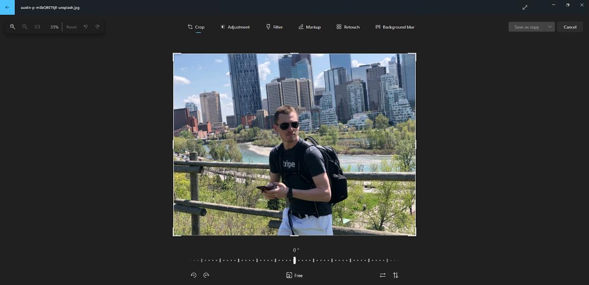 Background Blur in Photos app windows 11