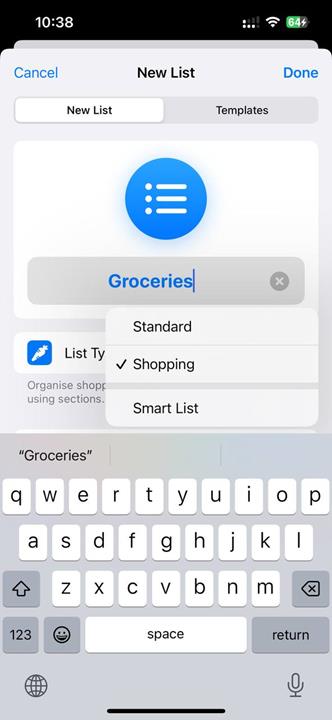 How to create an automatically-sorting Groceries list in the Reminders app in iOS 17