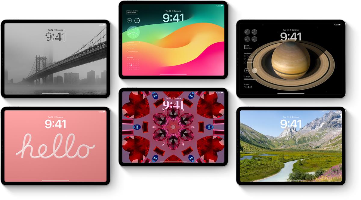 iPadOS 17 personalize your lock screen with wallpapers