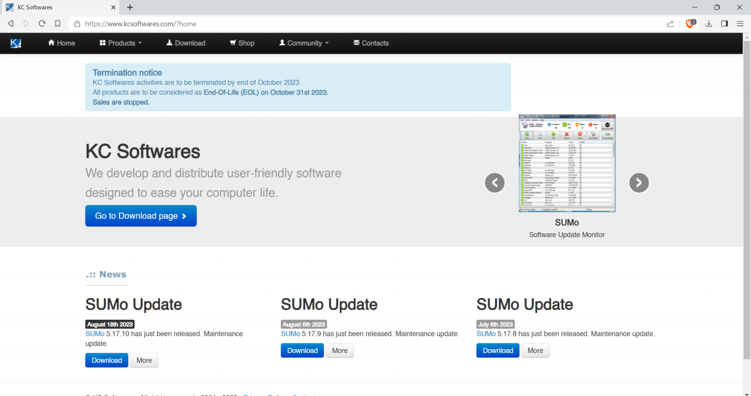 KC Softwares, maker of SUMO and other apps, is shutting down gHacks Tech News