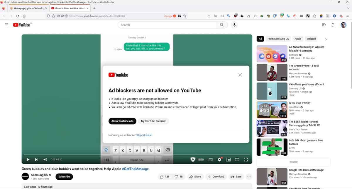 YouTube is cracking down on ad blockers more aggressively