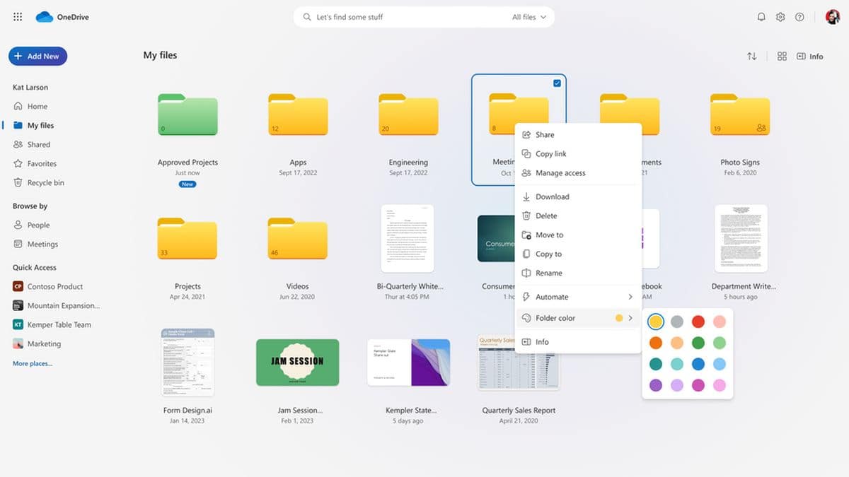 new OneDrive features