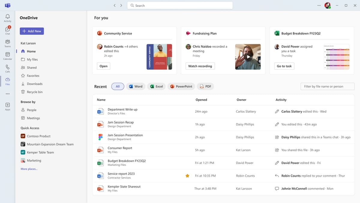 new OneDrive features