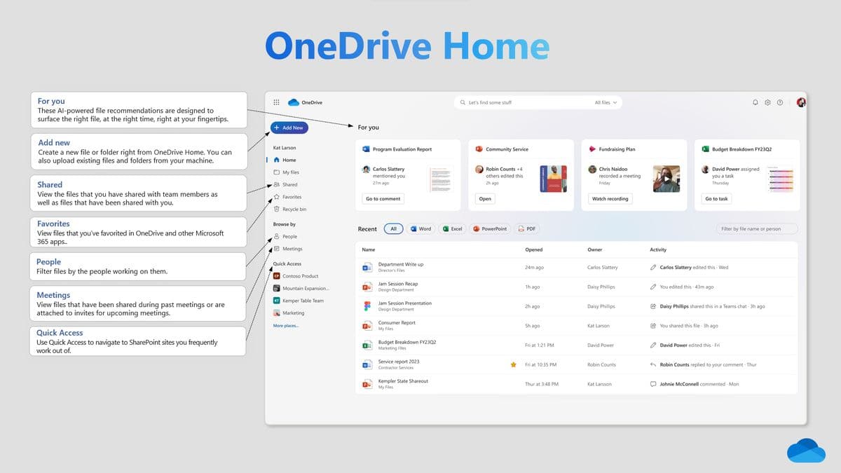 new OneDrive features