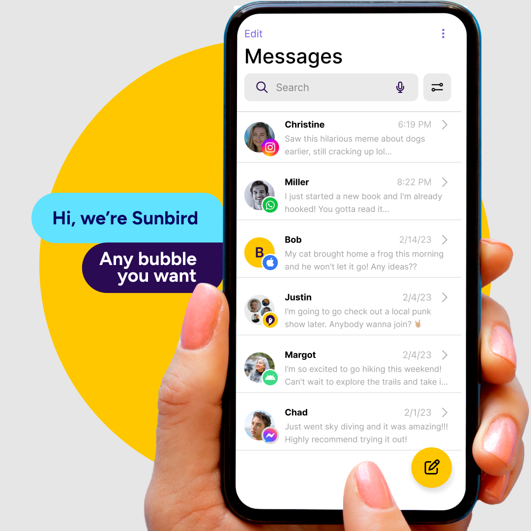 Sunbird iMessage app for Android