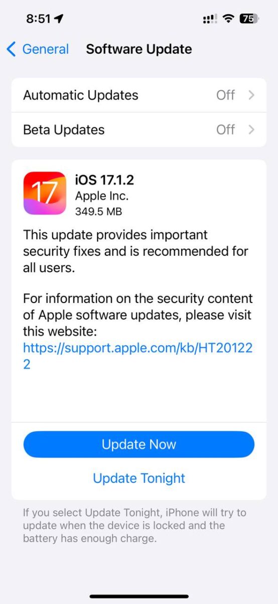 Apple fixes critical security issues in iOS 17.1.2