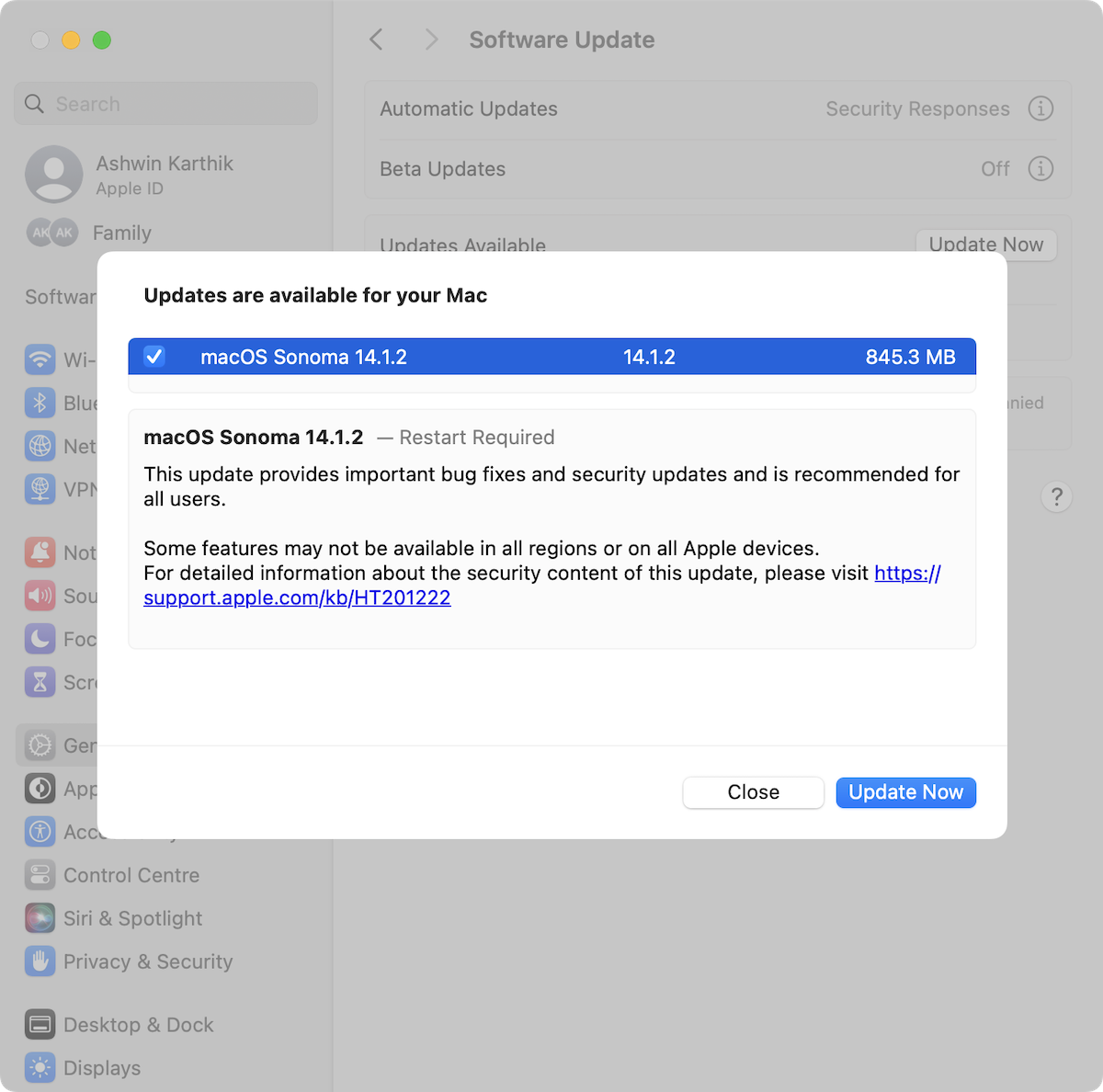 Apple releases macOS 14.1.2 Sonoma update