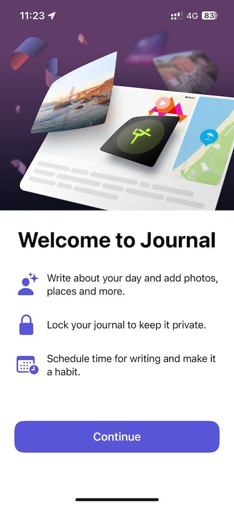 Journal app in iOS 17.2 update