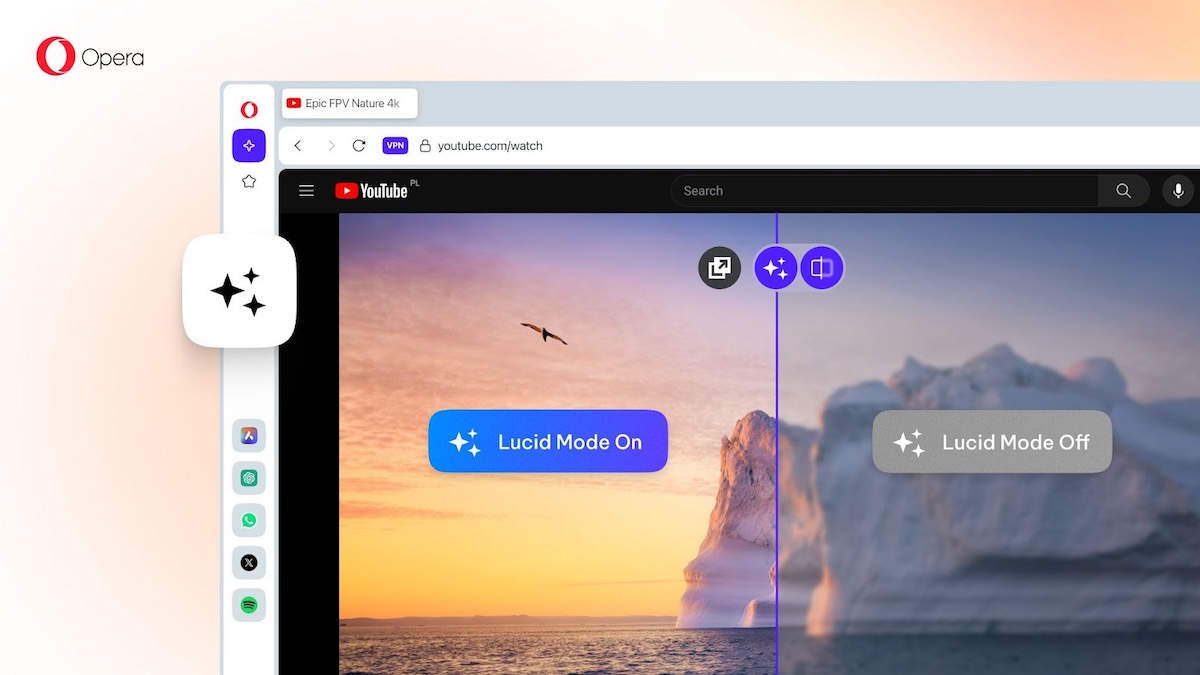 Opera Lucid Mode 2.0 brings refined controls and a comparison slider