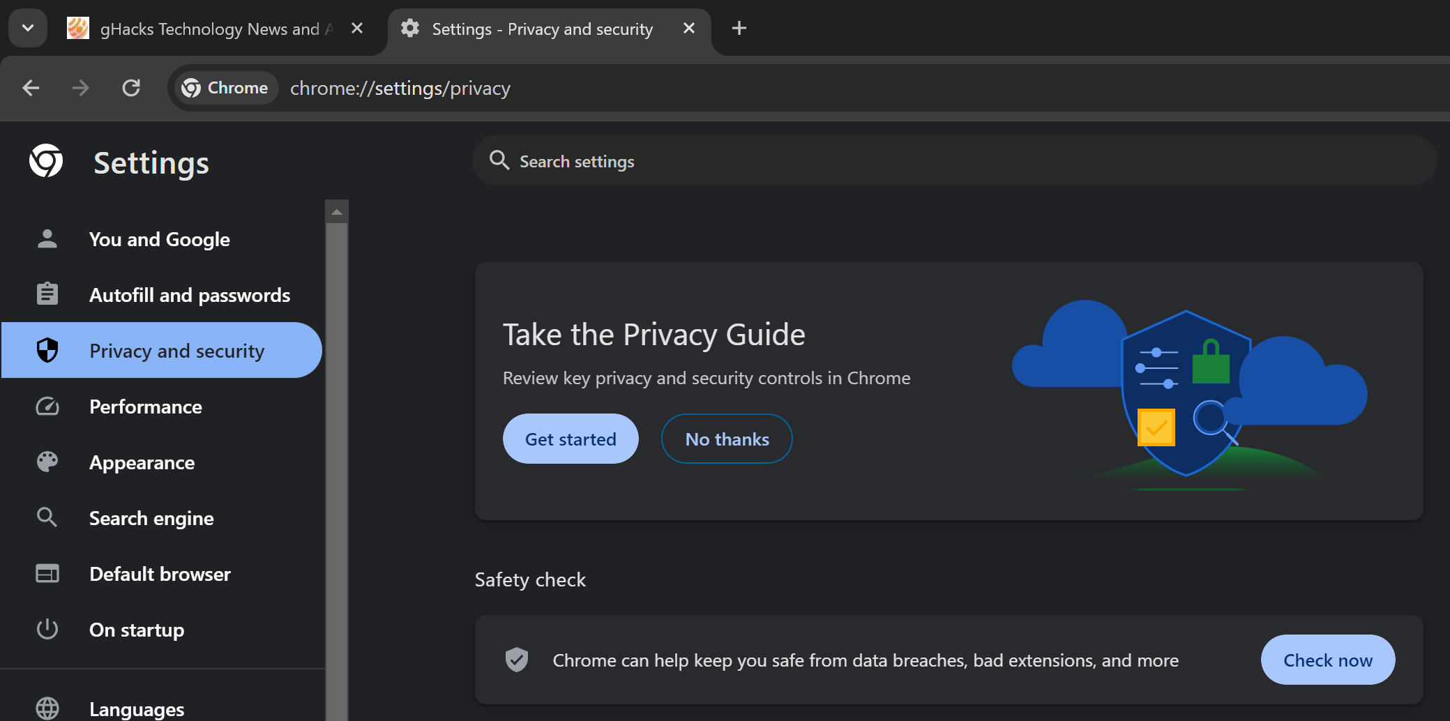 Chrome Safety Checks