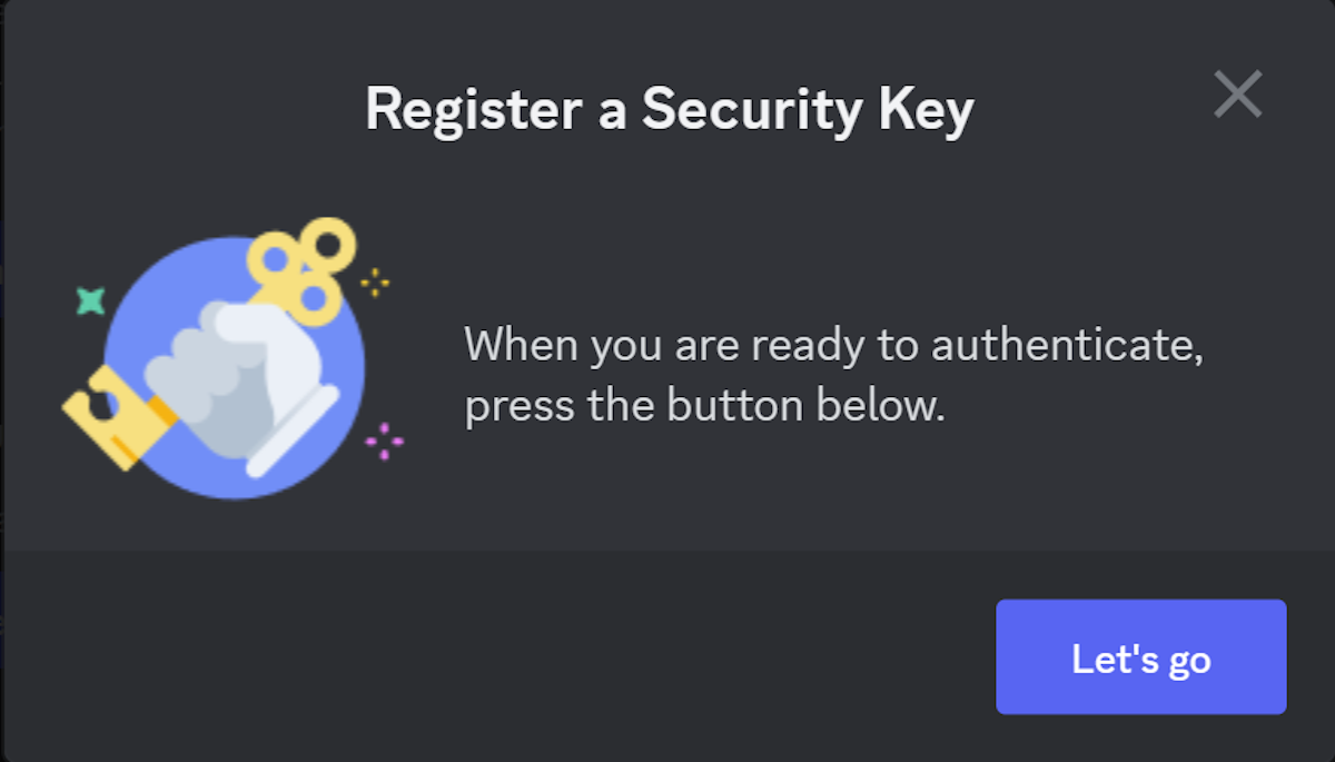 Protect your Discord account with a Security Key