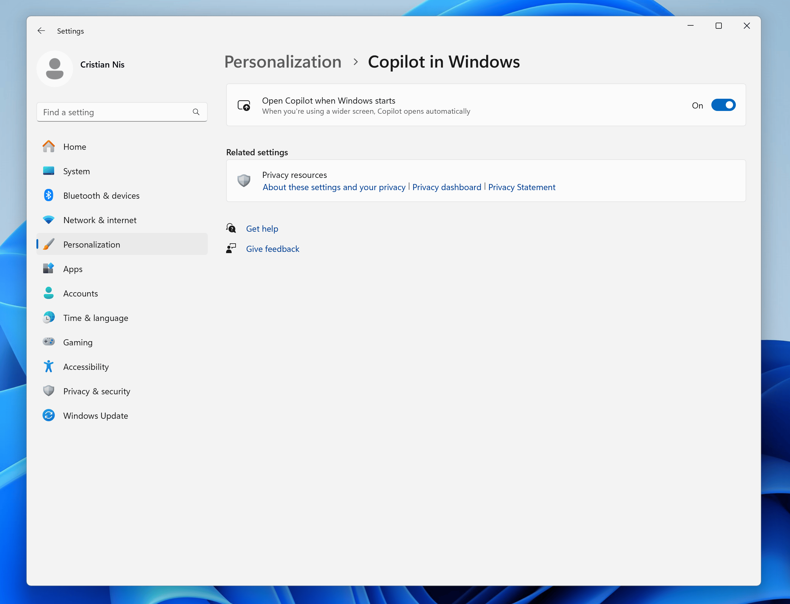 Disable Copilot in Windows autostart