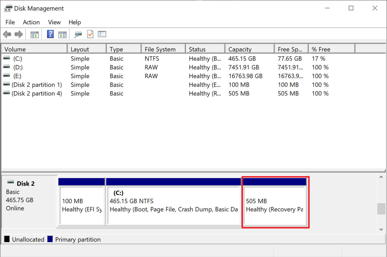 Windows Recovery Partition error 0x80070643 - ERROR_INSTALL_FAILURE