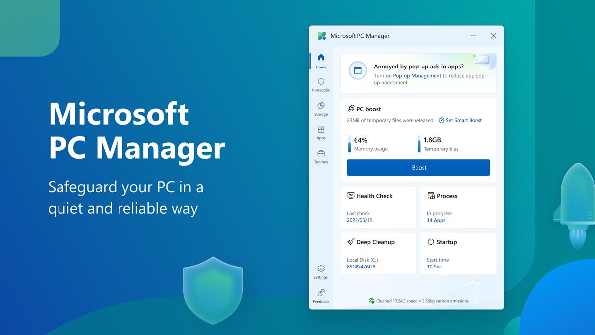 Microsoft PC Manager is now available on the Microsoft Store for Windows 10 and 11