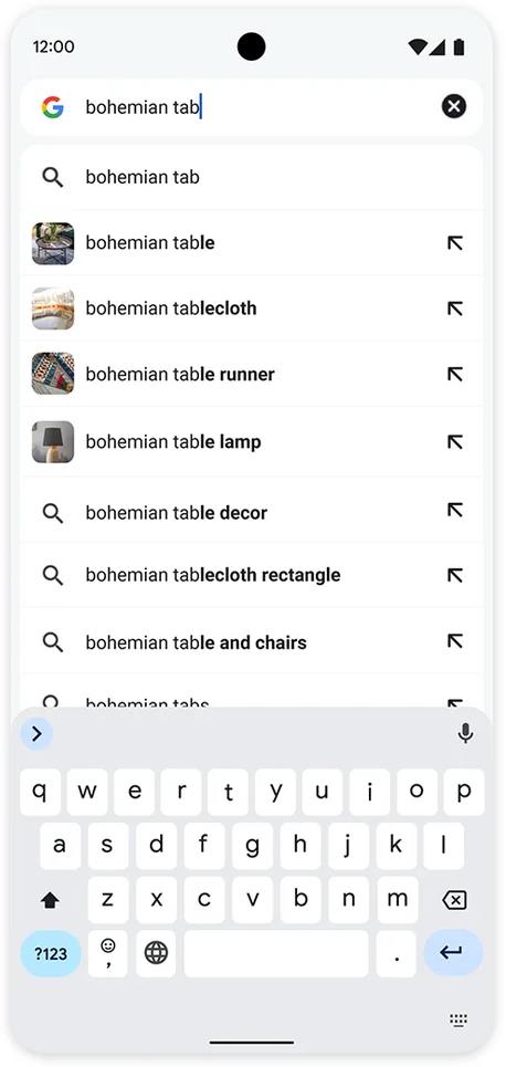 More images for suggested searches on Android and iOS