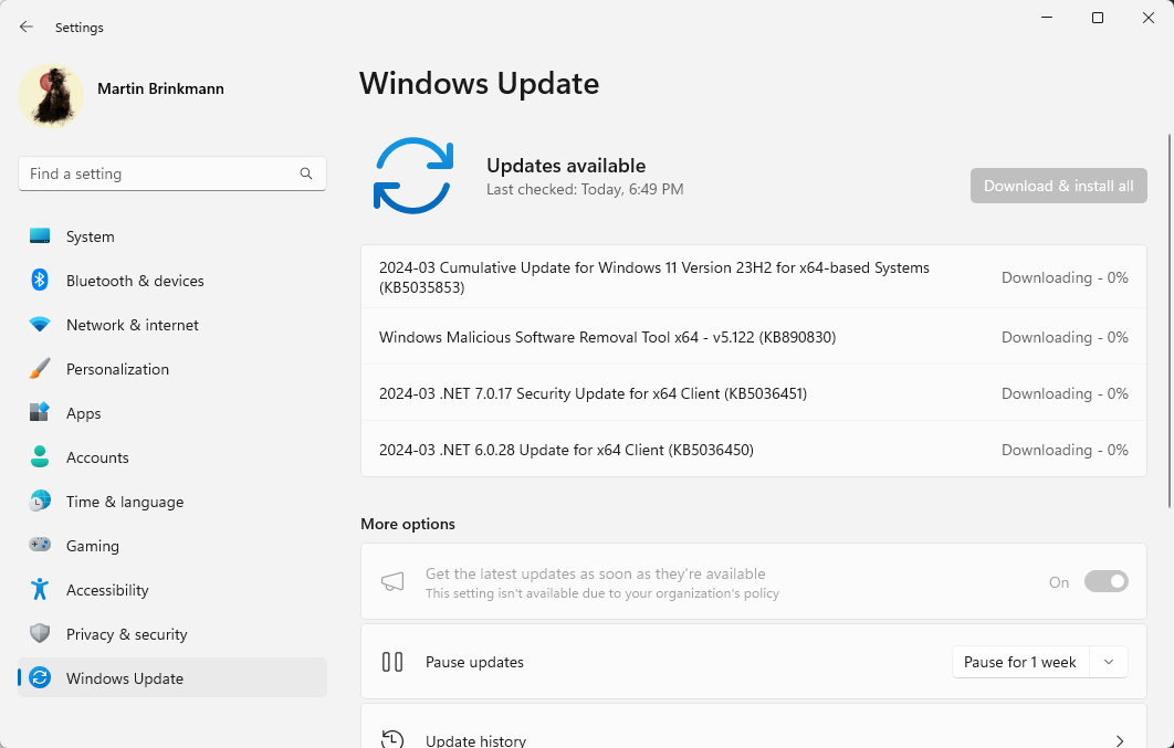 Windows Security Updates March 2024