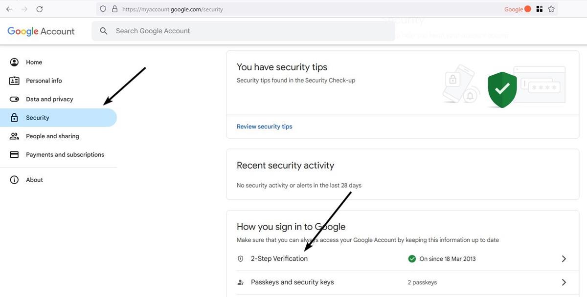 Set up 2-Step Verification for your Google account
