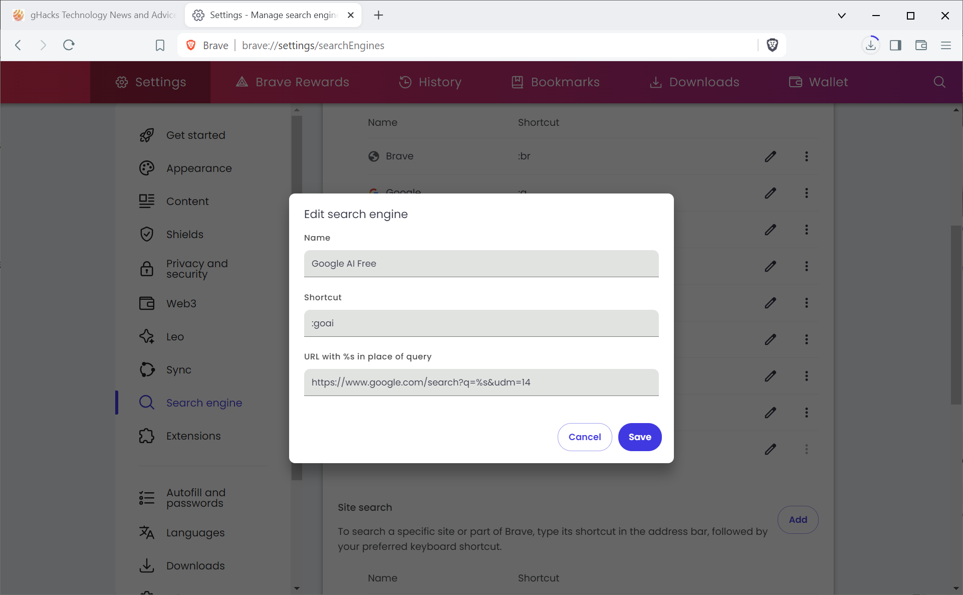 Google AI Free Search engine