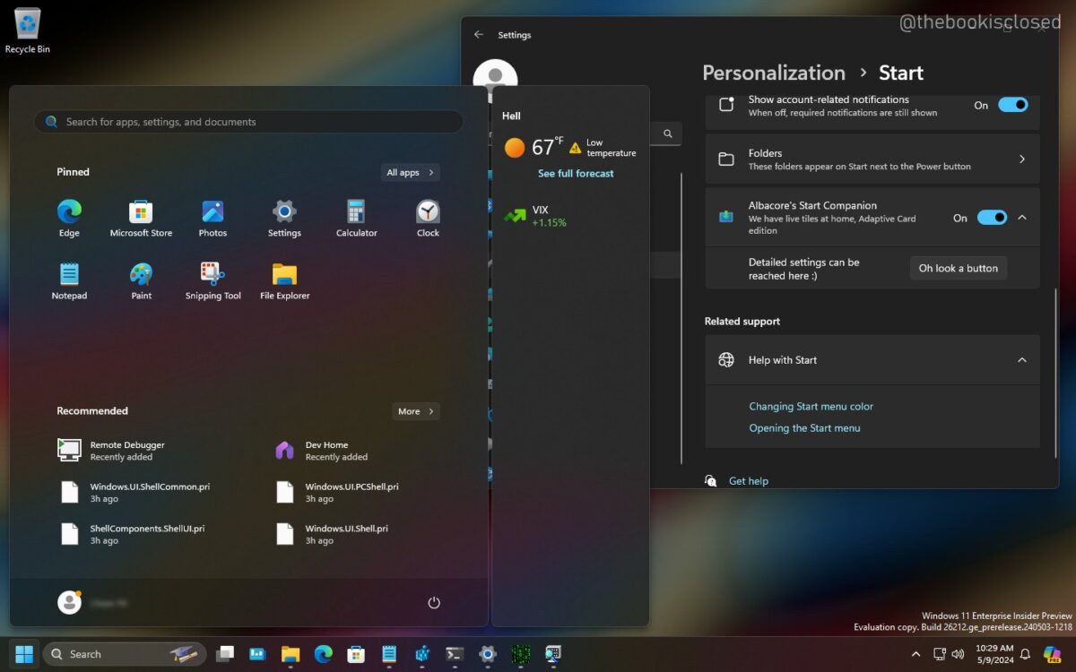 Windows 11 Start Menu Companion