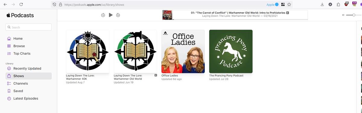 Apple Podcasts web app