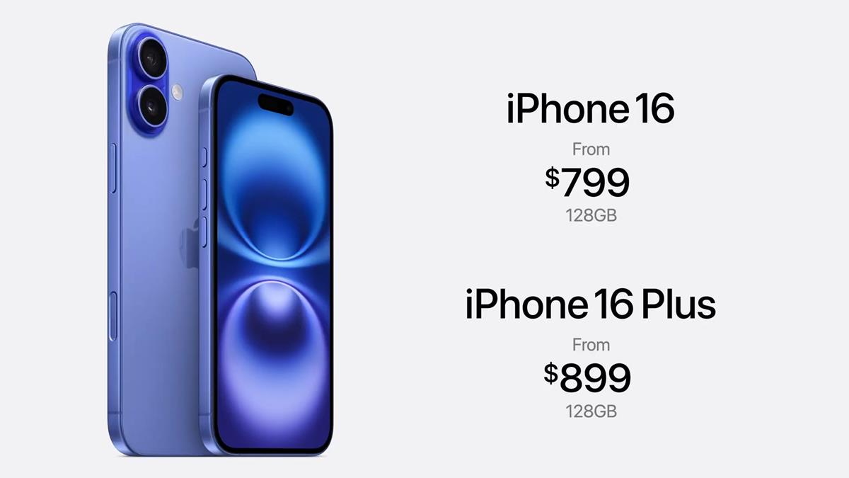 Apple iPhone 16 and iPhone 16 Plus prices