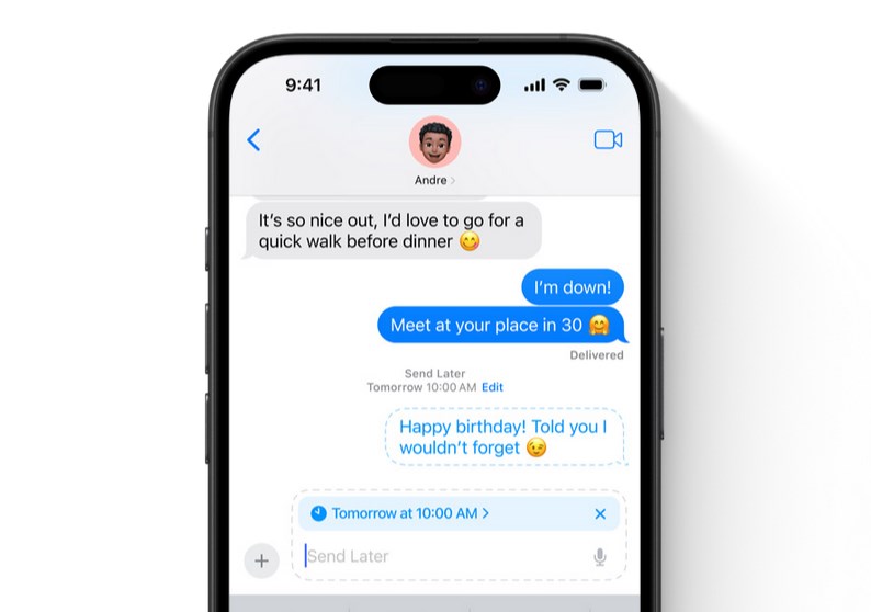 Schedule messages to be sent later in iMessage ios 18