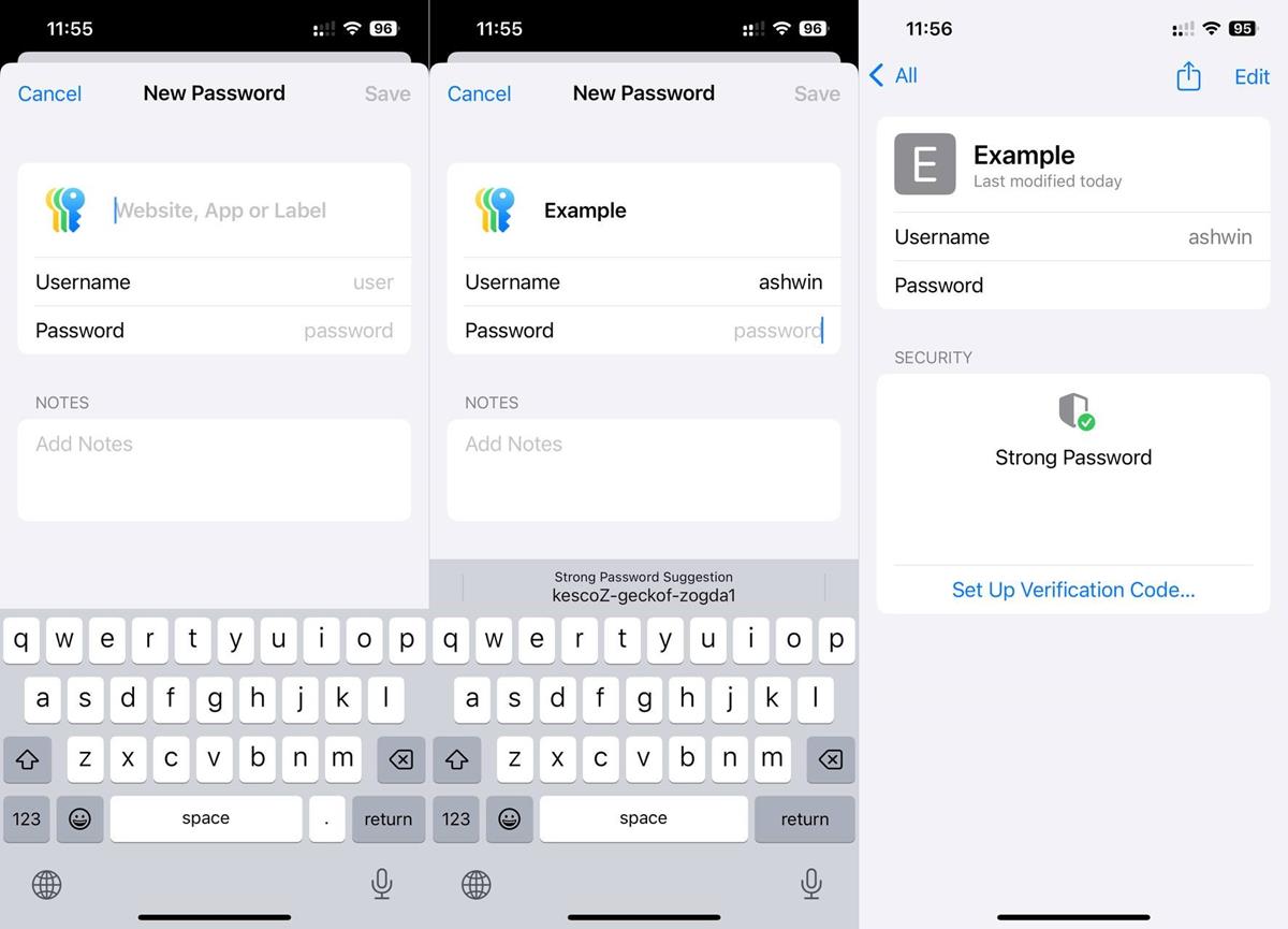 generate secure Passwords App in iOS 18